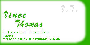 vince thomas business card